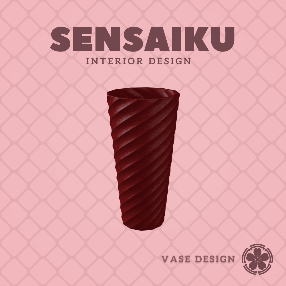 229. Cylinder - V182 - Twist and Taper Custom Vase Design - Ikebana Home Decoration 3d model