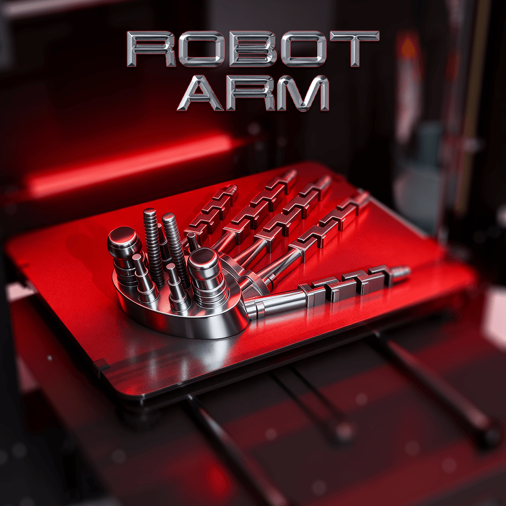 Fidget Robot Arm – Articulated Print-in-Place Model 3d model