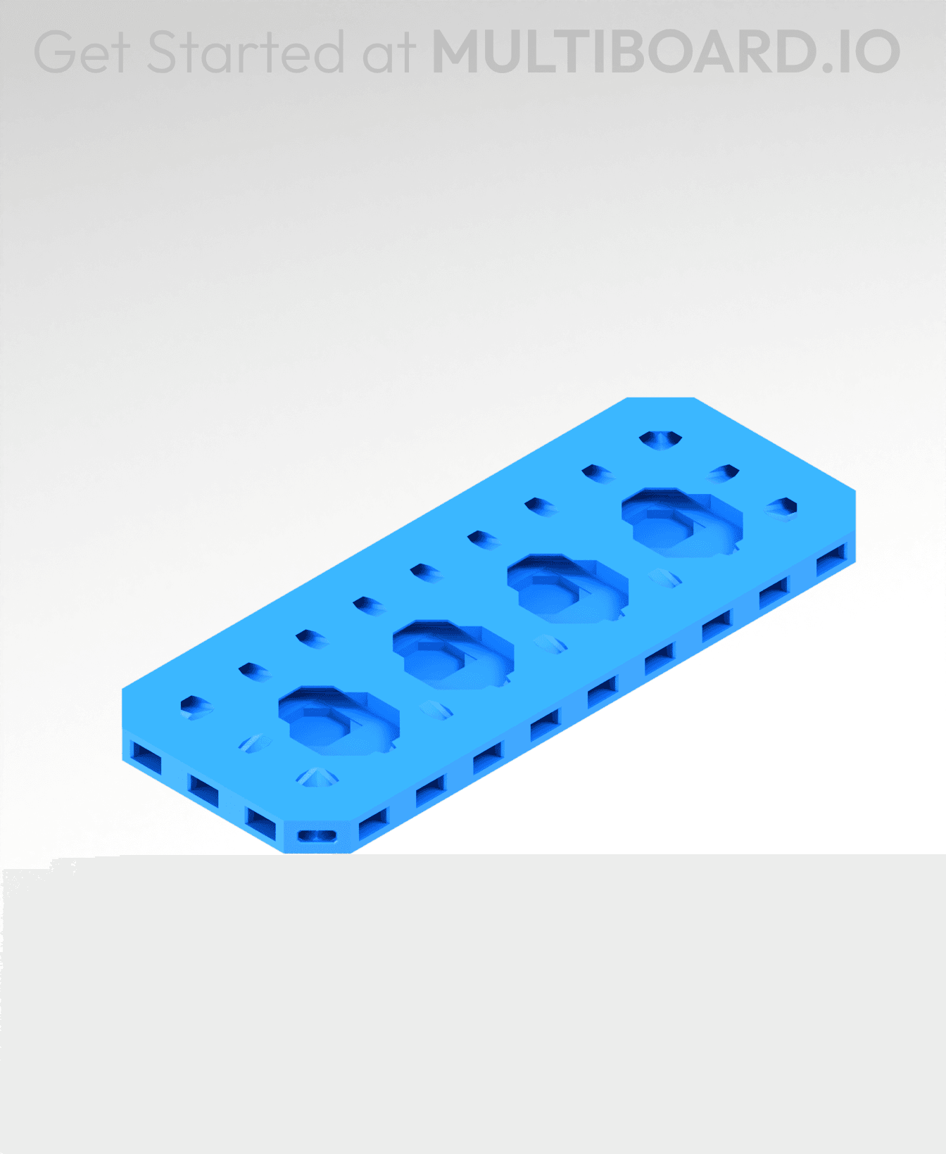 5x2 MU - Point Hole MU - MultiBoard Plate 3d model