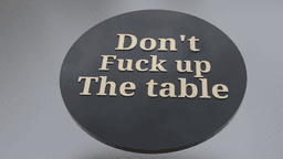 Don't Fuck Up The Table (Coaster for Drinks) Bundle 3d model