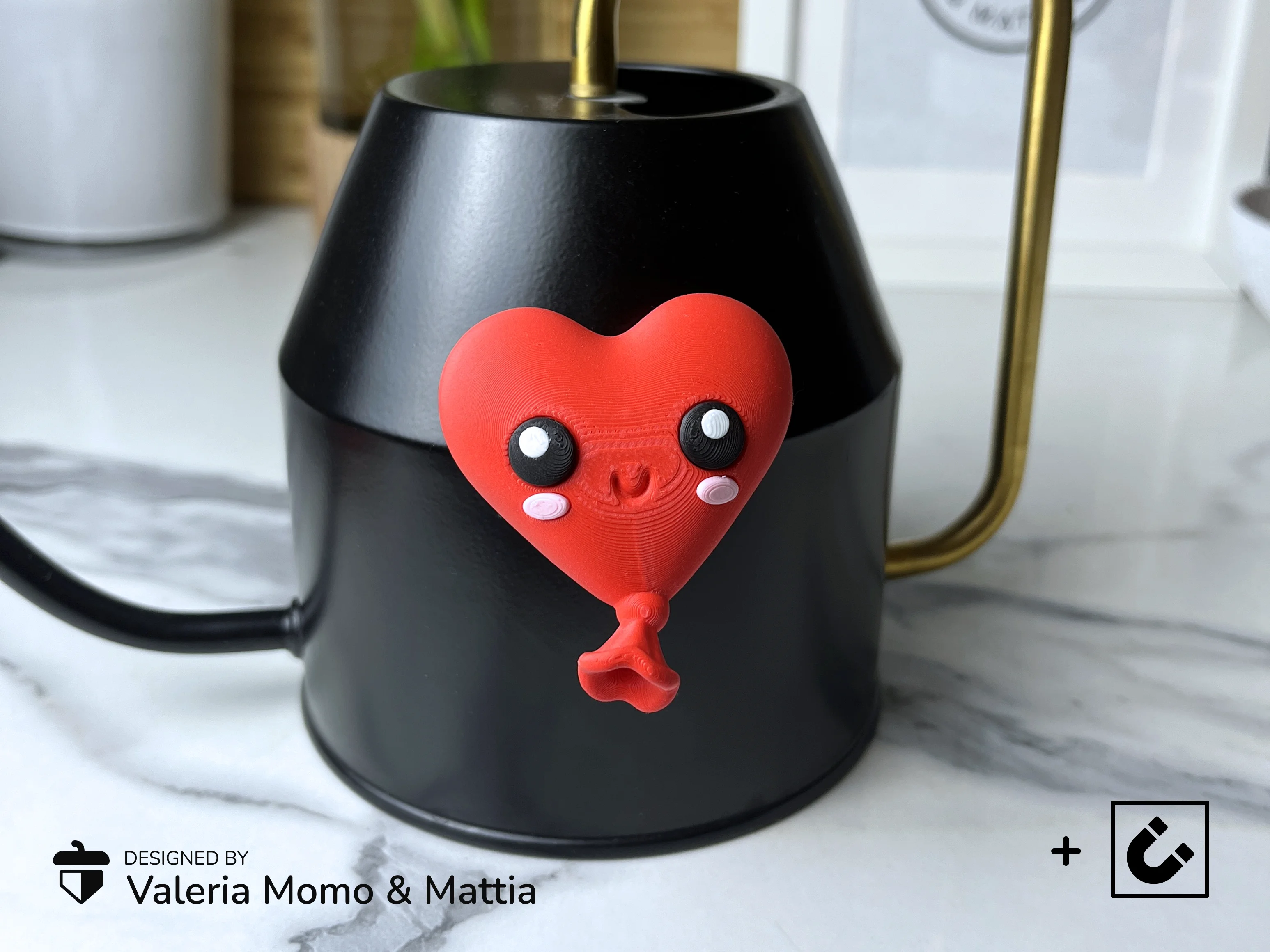 Heart Balloon with Eyes + Magnet, San Valentine's Gift! Love DIY Ideas Romantic 3d model