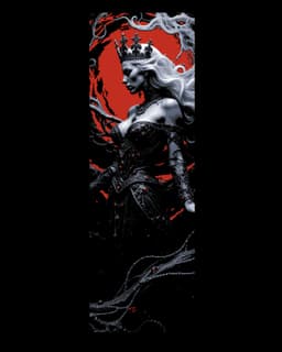 The Evil Red Queen and her bloody powers - Set of bookmarks 3d model
