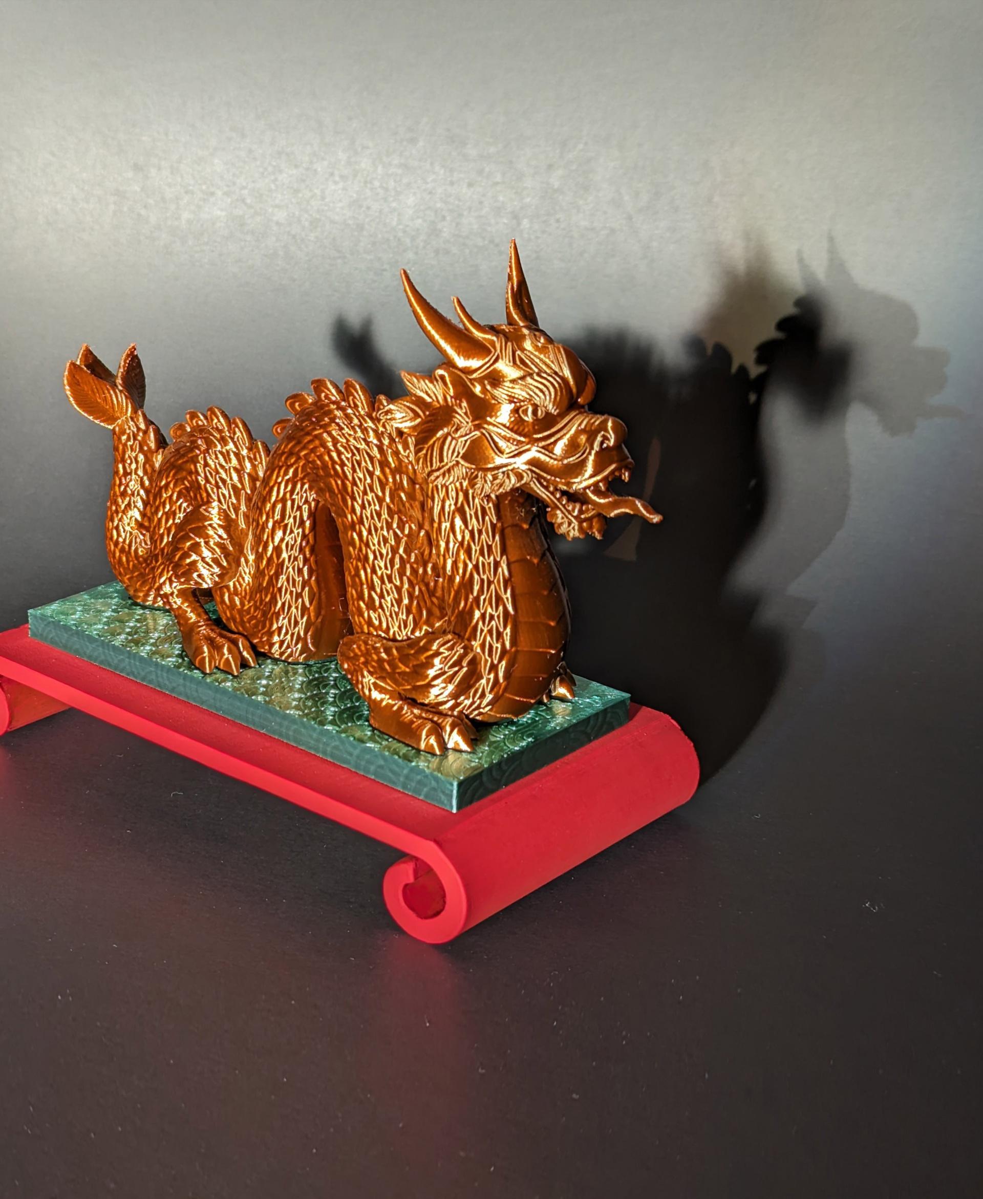 Chinese Dragon -Platform Statue - Dragon looking extra fantastic in natural sunlight - 3d model