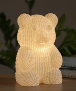 WarmHug Teddy Bear Knitted Lamp – Cozy 3D Printable Teddy Bear Light 3d model