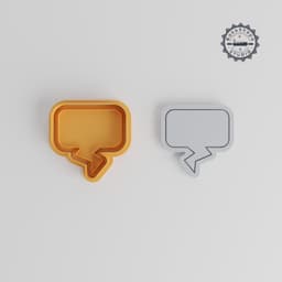 Speech Bubble Cookie Cutter & Stamp Set, Perfect for Fondant & Baking, S/M/L Sizes, Education & Communication Themes, 6-Piece Collection PRODUCT_2960 3d model