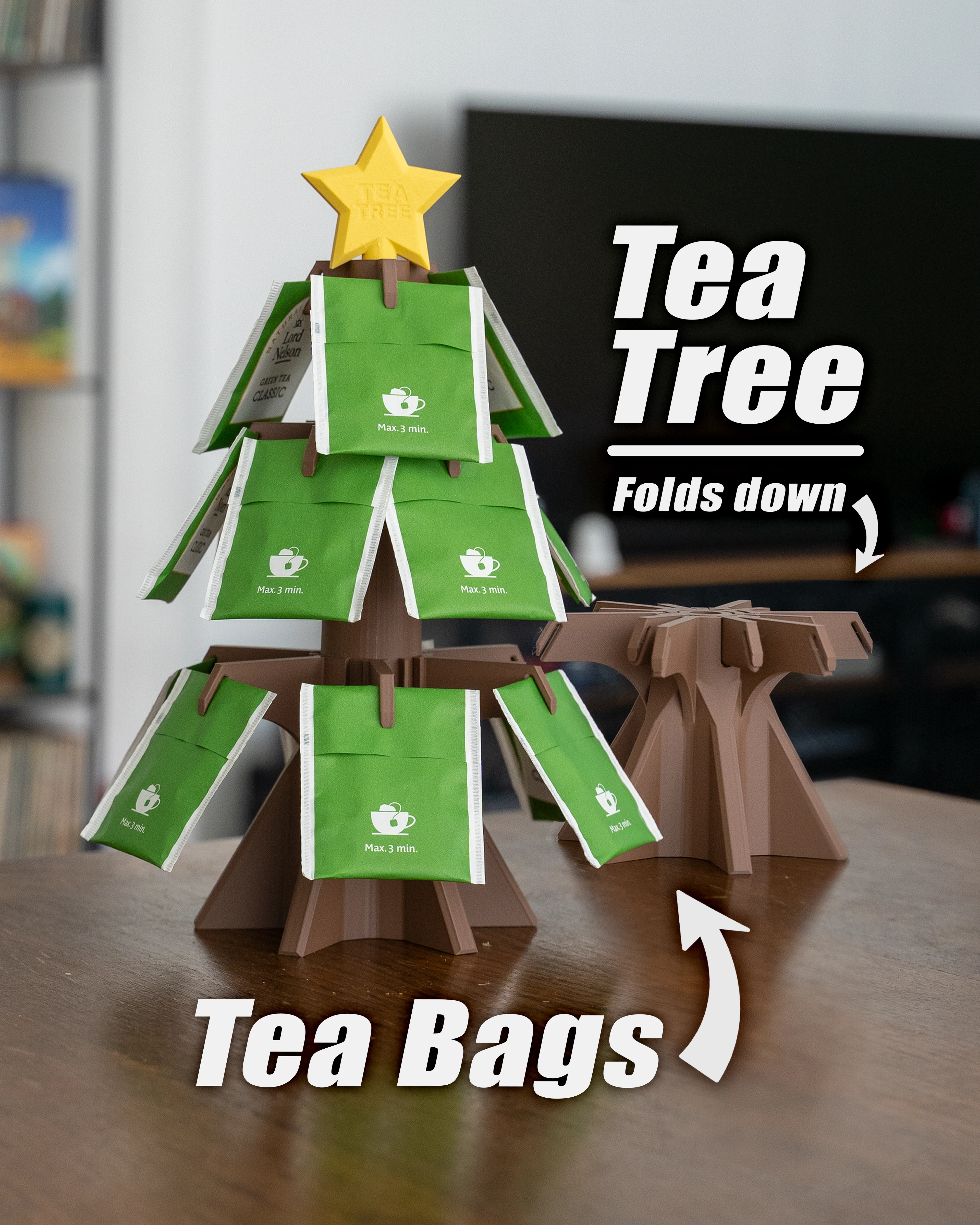Tea Tree - Foldable Tea Bag Stand 3d model