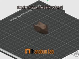 Low Poly Beagle Puppy Magnet Puzzle (No supports, no AMS) 3d model