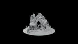 Forgotten Desert Chapel STL - Printable Fantasy Sacred Architecture 3d model