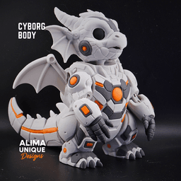 BIG CYBORG DRAGON TOY 3d model