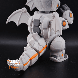 BIG CYBORG DRAGON TOY 3d model
