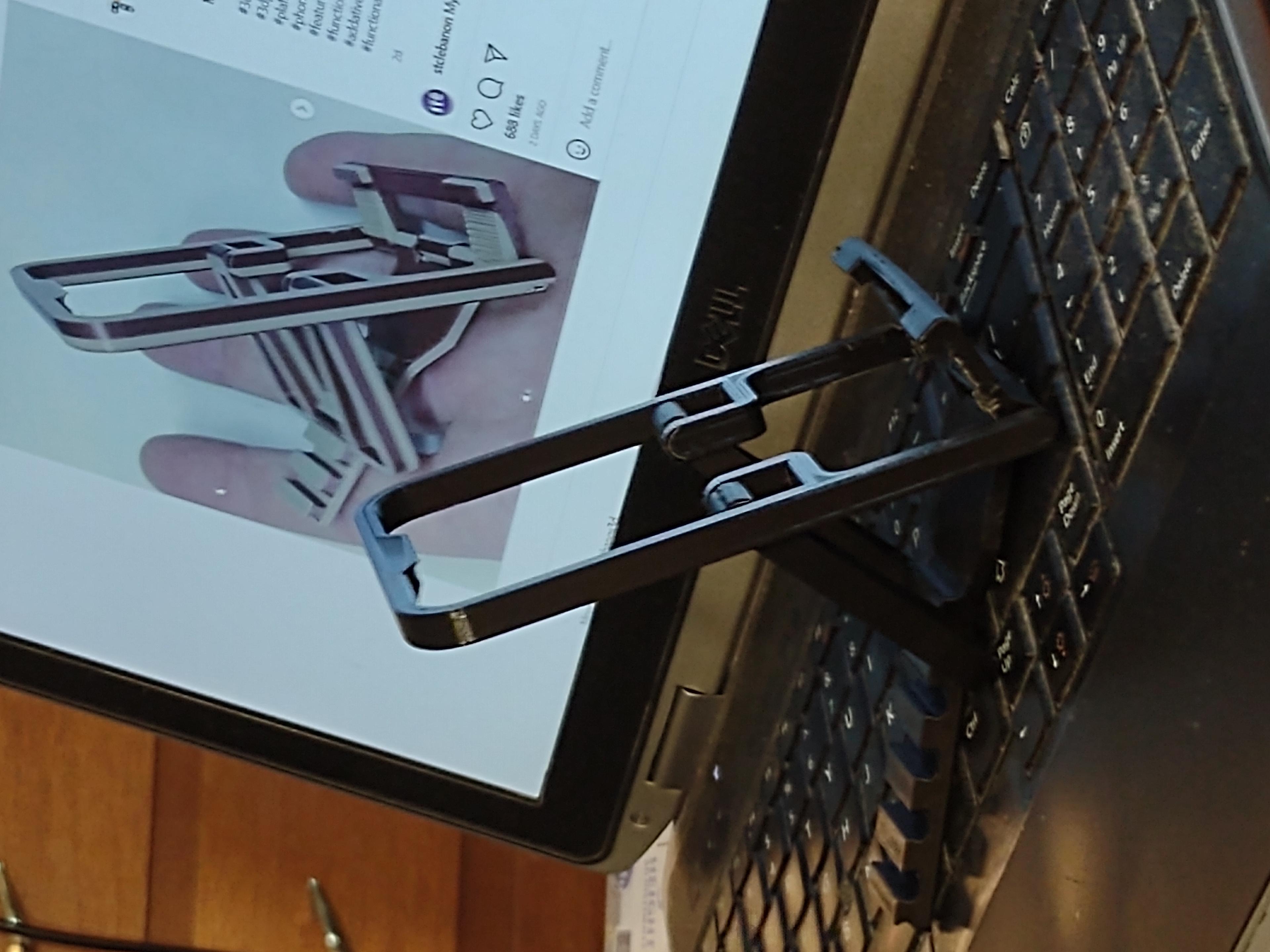 Foldable_Phone_Stand_Model_2 - It works as described! You can adjust the size too if need be. I like it!  - 3d model
