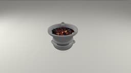 Firewood Clay Pot Stove 3d model