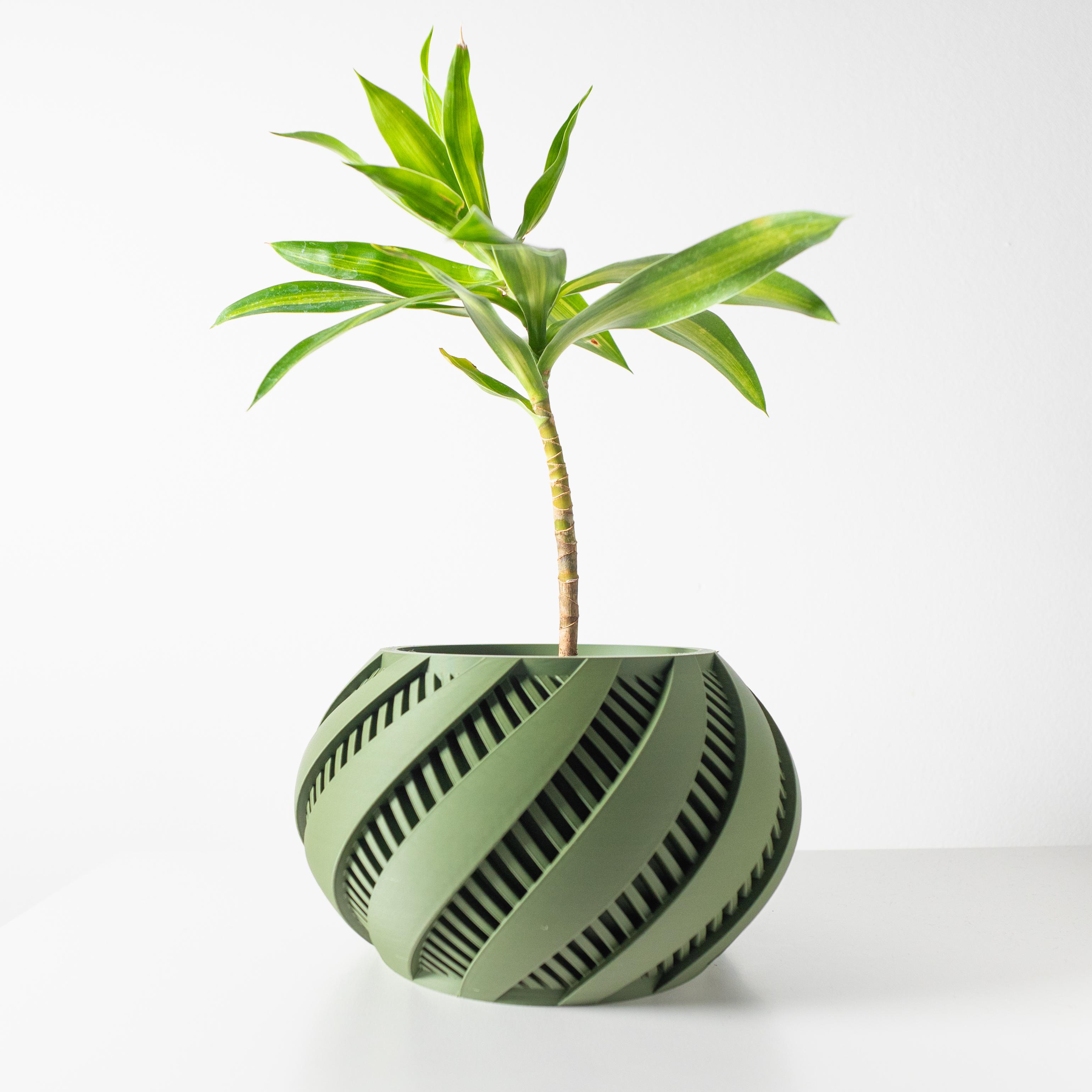 The Krato Planter Pot with Drainage Tray & Stand Included: Modern and Unique Home Decor for Plants 3d model