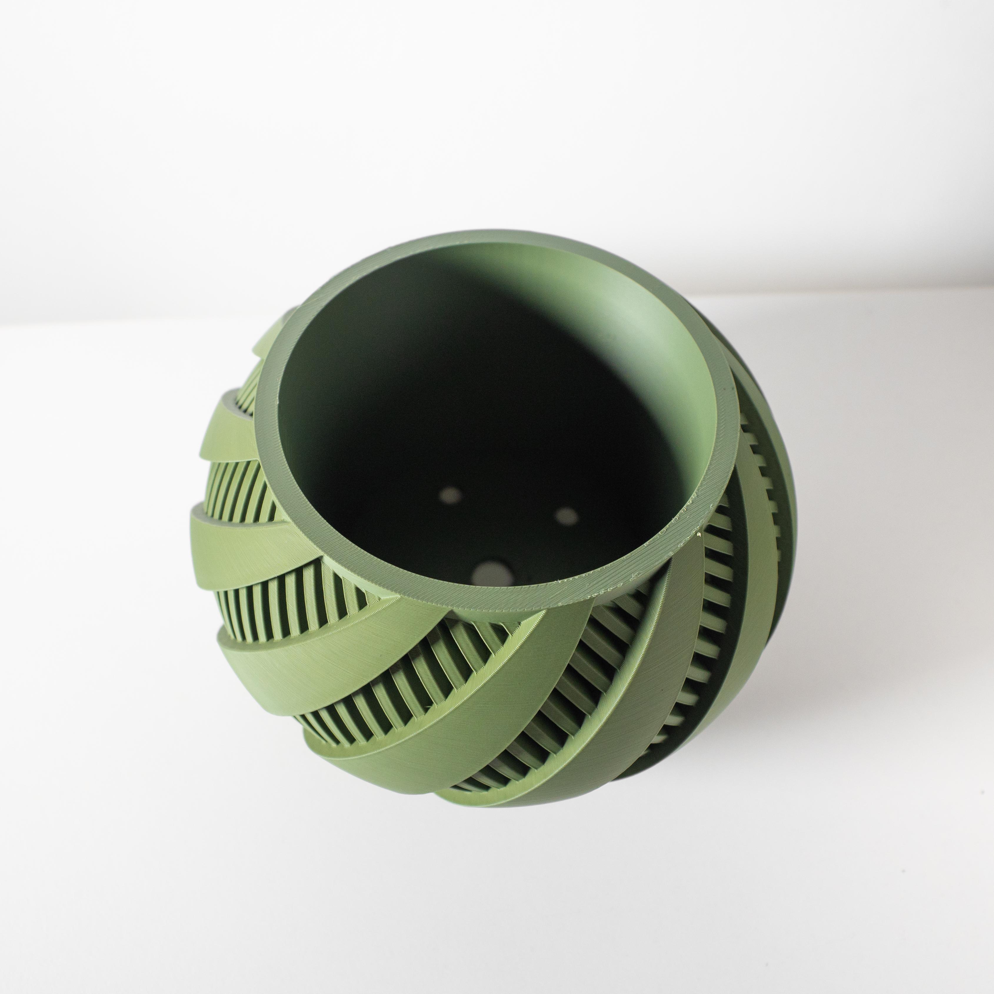 The Krato Planter Pot with Drainage Tray & Stand Included: Modern and Unique Home Decor for Plants 3d model