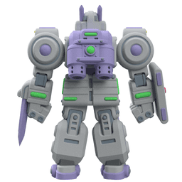Super Phantom Commander - Retro Gaming 3D Printable Royalty-Free Mech 3d model