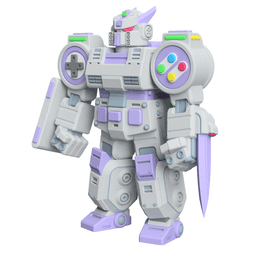 Super Phantom Commander - Retro Gaming 3D Printable Royalty-Free Mech 3d model