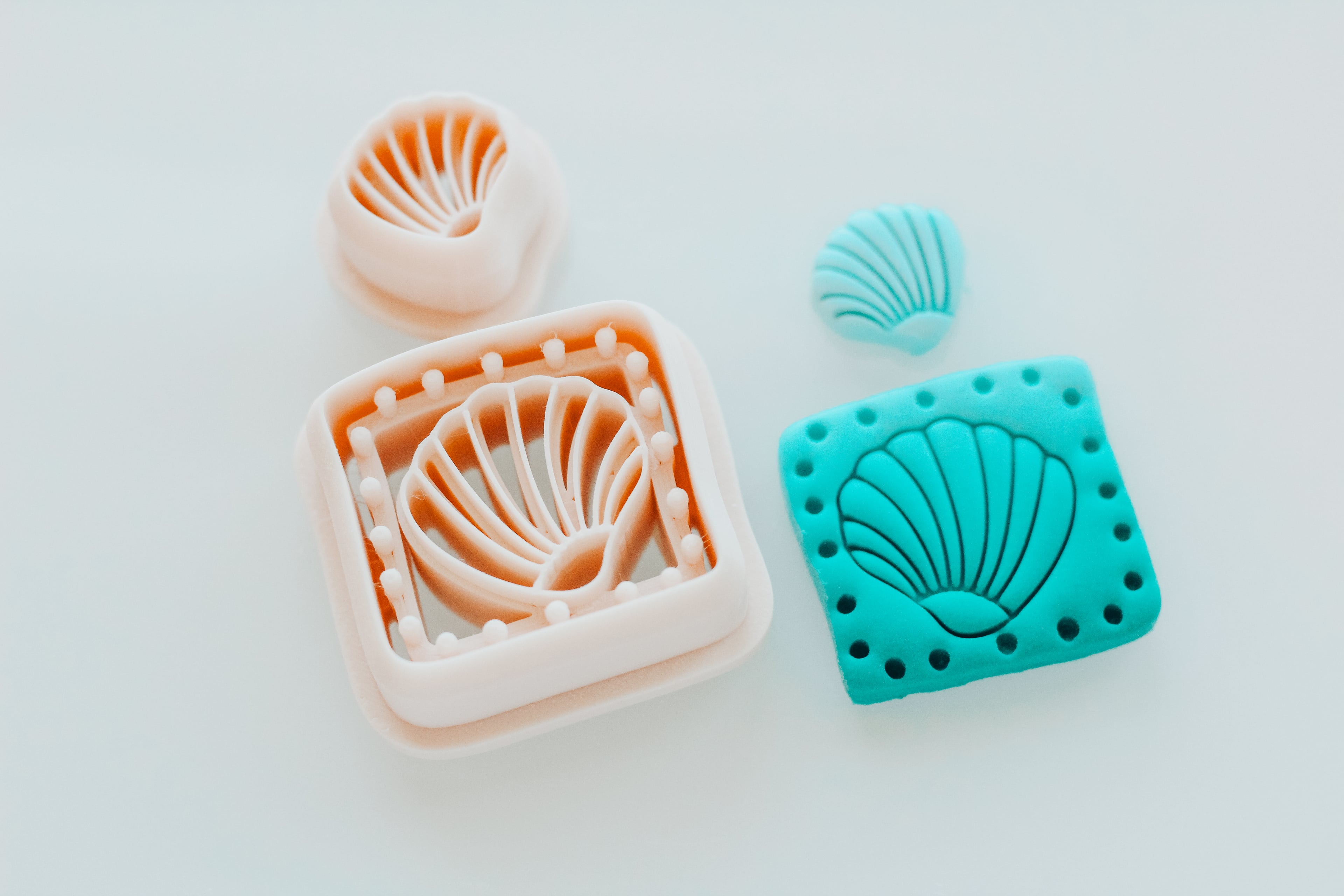 Dotted Shell Clay Cutter Set 3d model