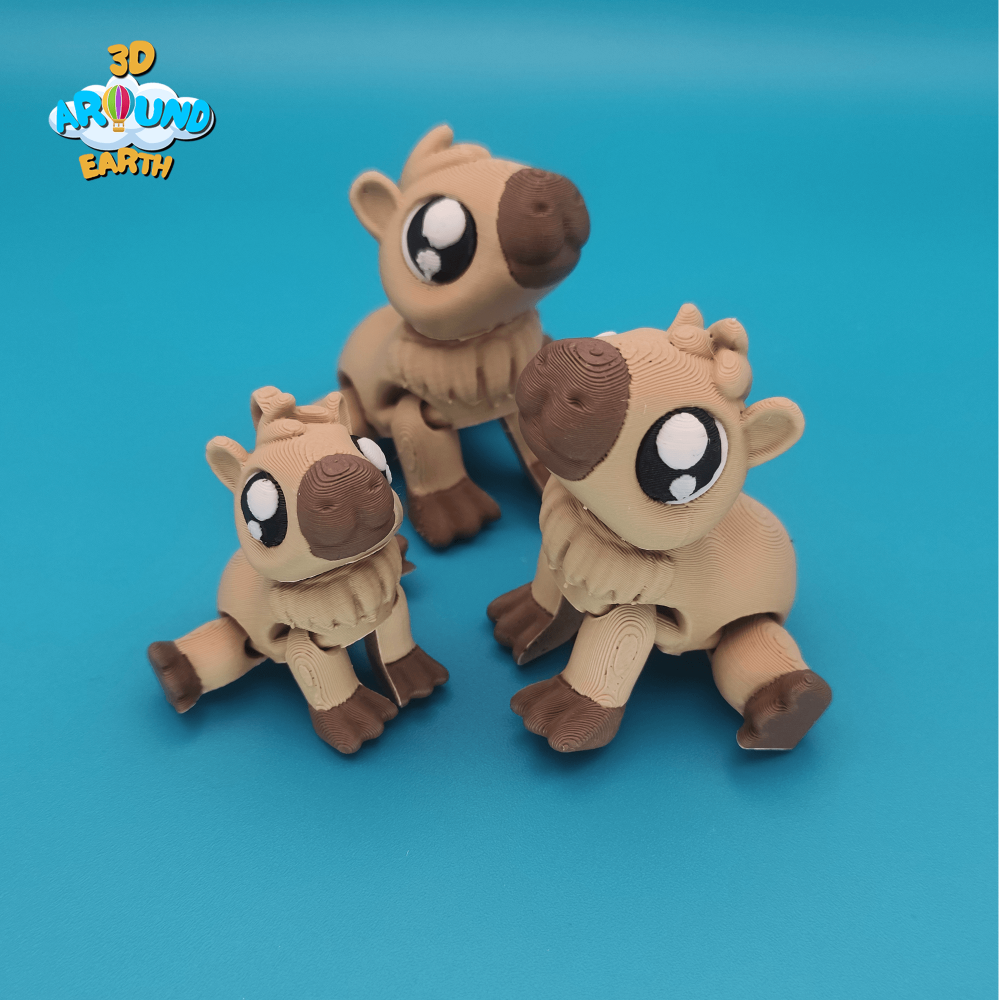Cute Furry Capybara 3d model