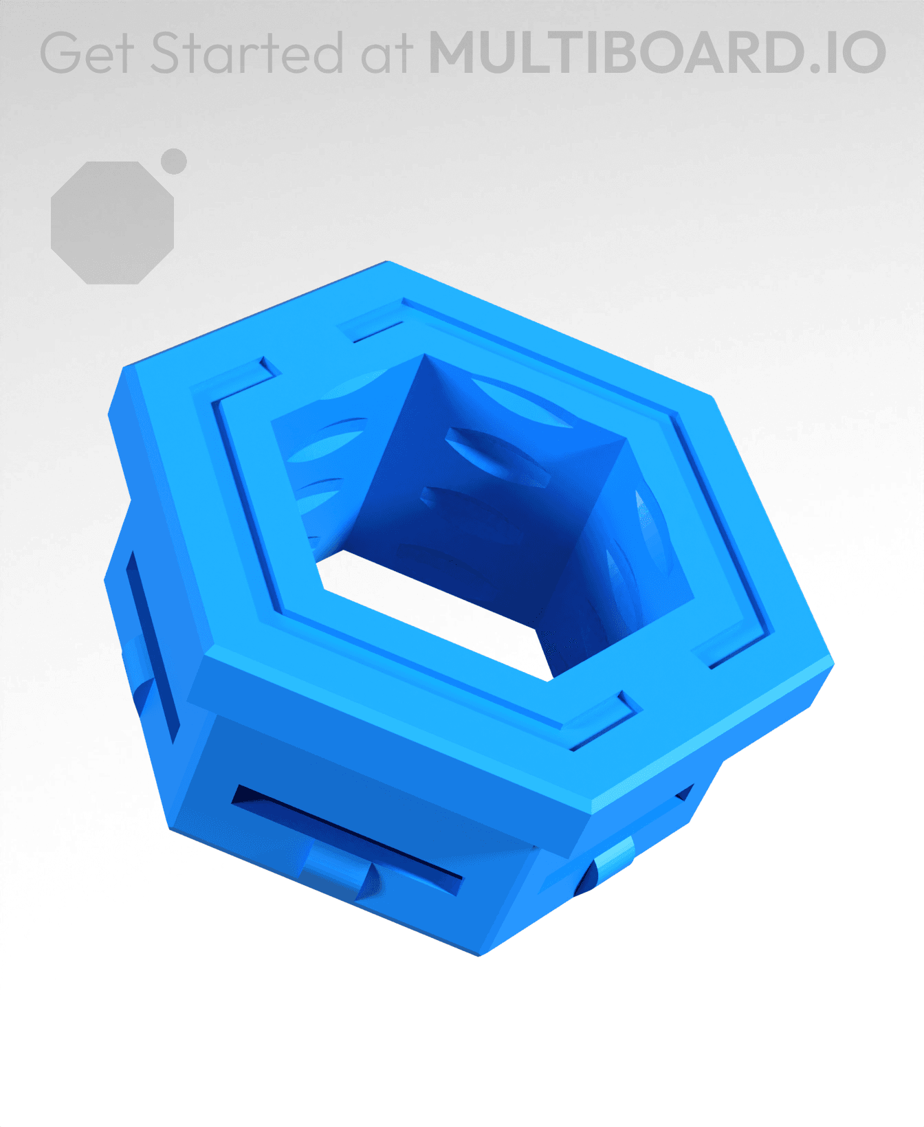 Threads To Honeycomb Snap 3d model