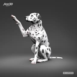 Dalmatian 3D Print Model Pose 05 3d model