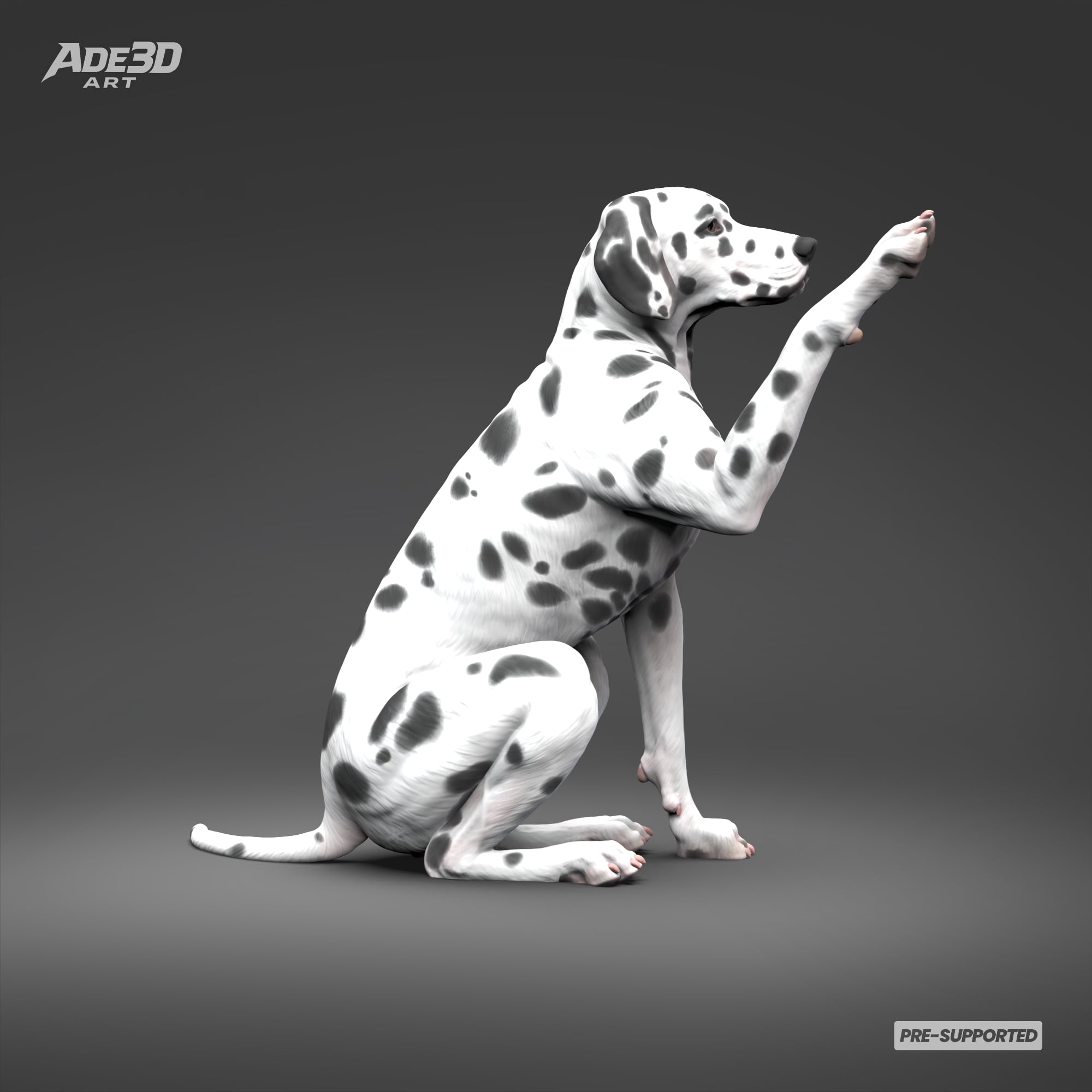 Dalmatian 3D Print Model Pose 05 3d model