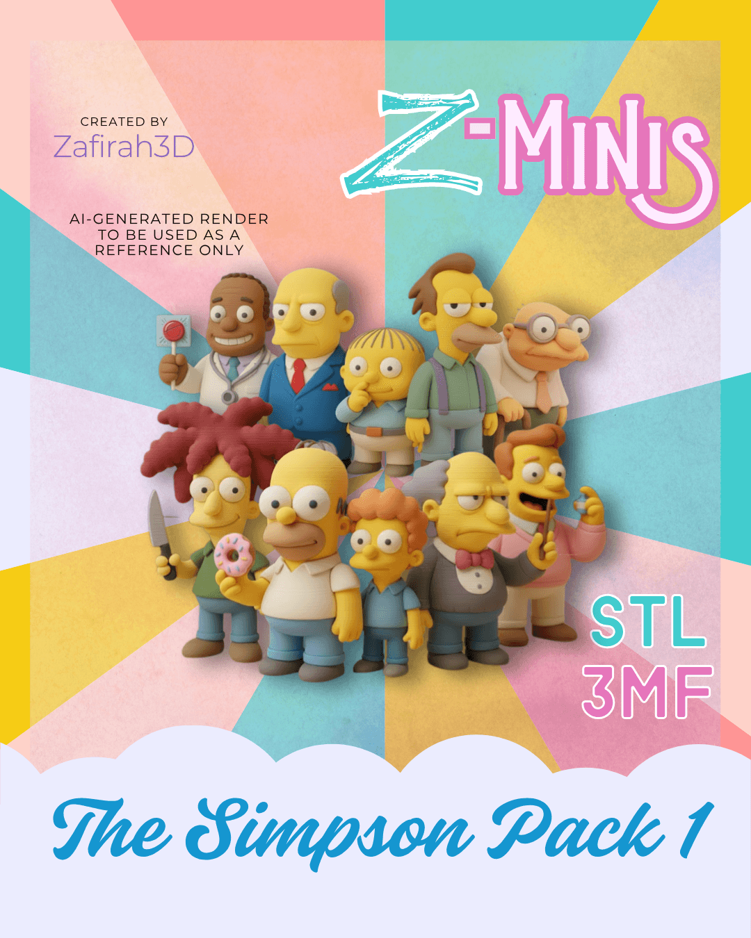 Z-MINIS THE SIMPSON PACK 1 3d model