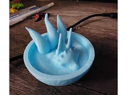 Kitsune bathing in a tea cup 3d model