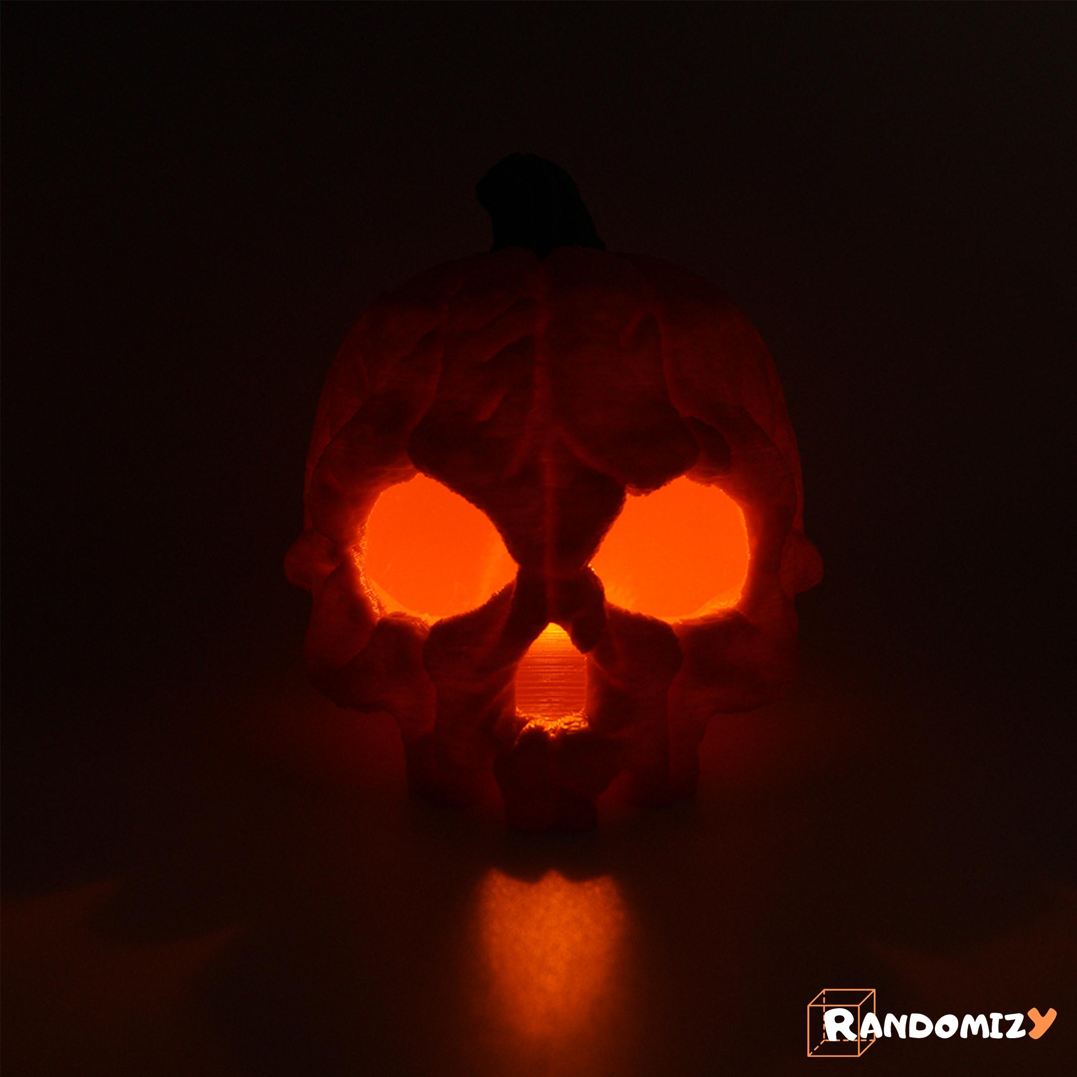 Pumpkin Skull 2.0 (Tea Light Version) 3d model