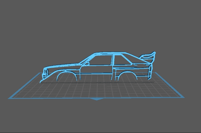 Audi - Quattro Wall Art 3d model
