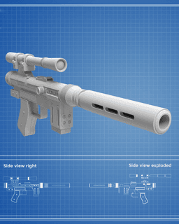 SE-14r Blaster Pistol - Star Wars 3d model