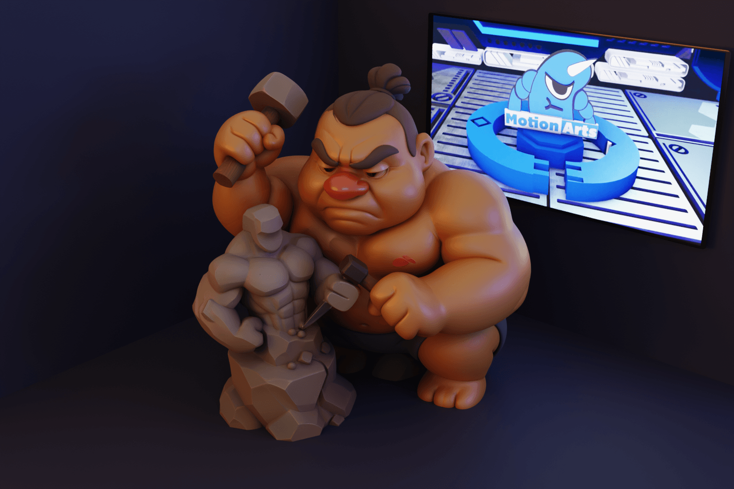 Gordinho escultor.stl 3d model