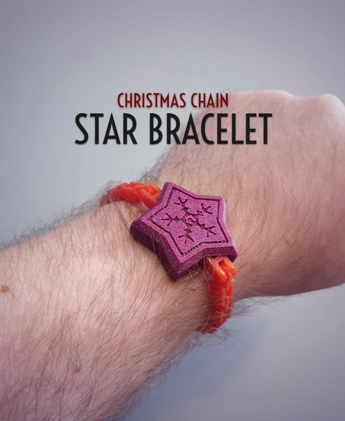 Winter Star Bracelet || Christmas Chain 3d model