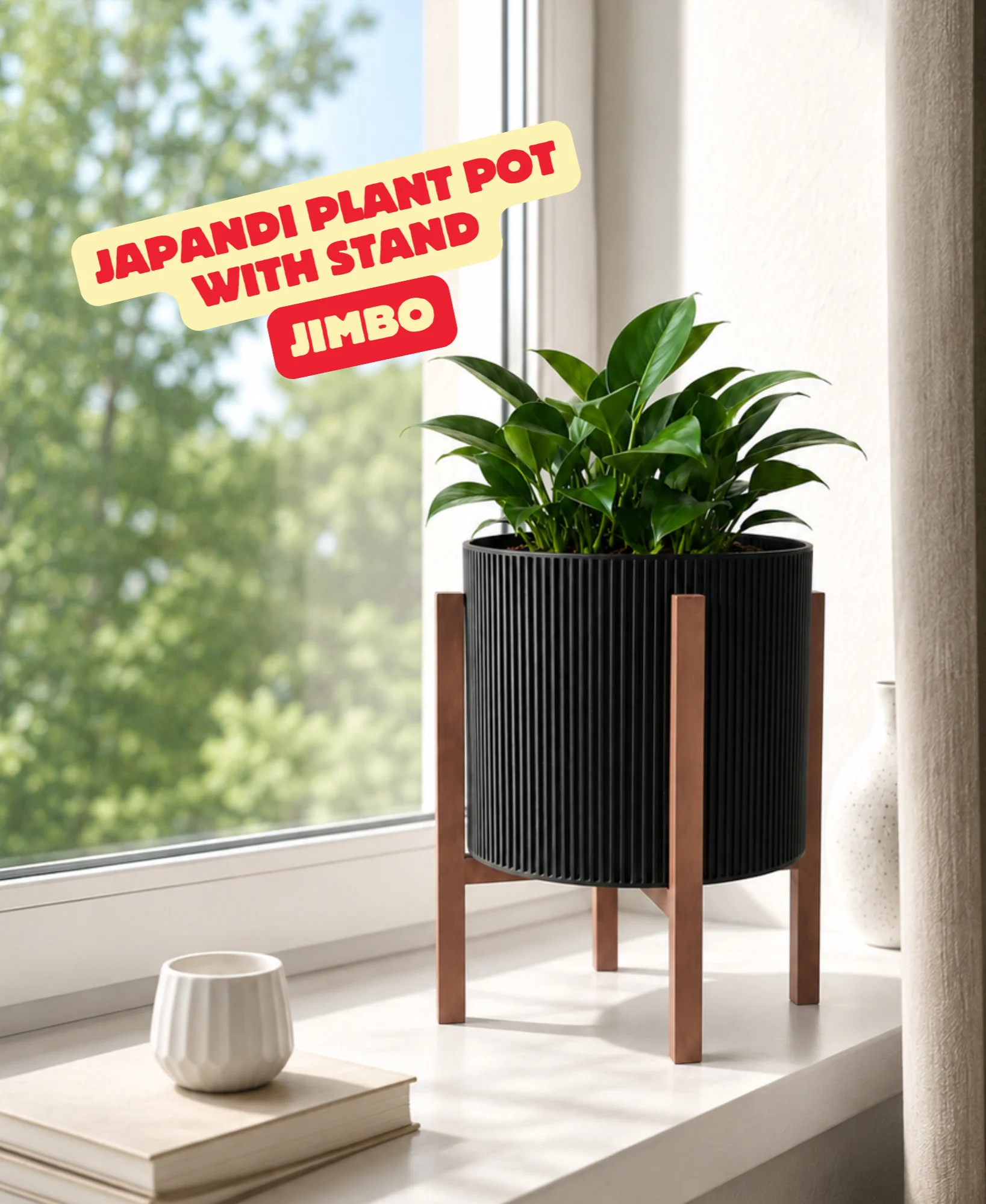 JAPANDI PLANT POT WITH STAND (JIMBO) / PLANTER / MODERN HOMEDECOR / DECOR / GARDEN / PLANTS 3d model