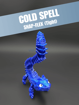 Cold Spell, Winter Dragon - Articulated Dragon Snap-Flex Fidget (Tight Joints) 3d model