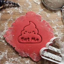 Funny Poop Emoji Cookie Cutter; Eat Me, Shit - Poo Emoji Gift, for Adults Funny & Humour & Insults 3d model