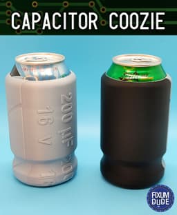 Electrolytic Capacitor Coozie Can Holder 3d model