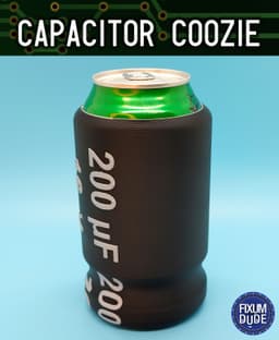 Electrolytic Capacitor Coozie Can Holder 3d model