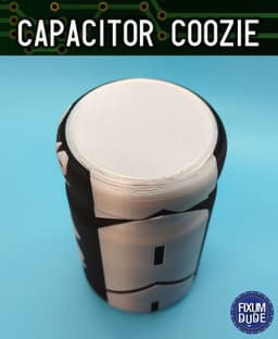 Electrolytic Capacitor Coozie Can Holder 3d model