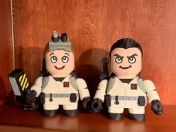 Ghostbusters printed at 100%, Stay Puft printed at 150%. 3d model
