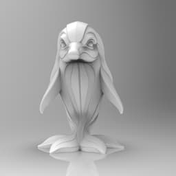 Mystical Dolphin Minimalist Sculpture 3d model