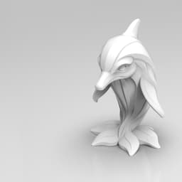 Mystical Dolphin Minimalist Sculpture 3d model
