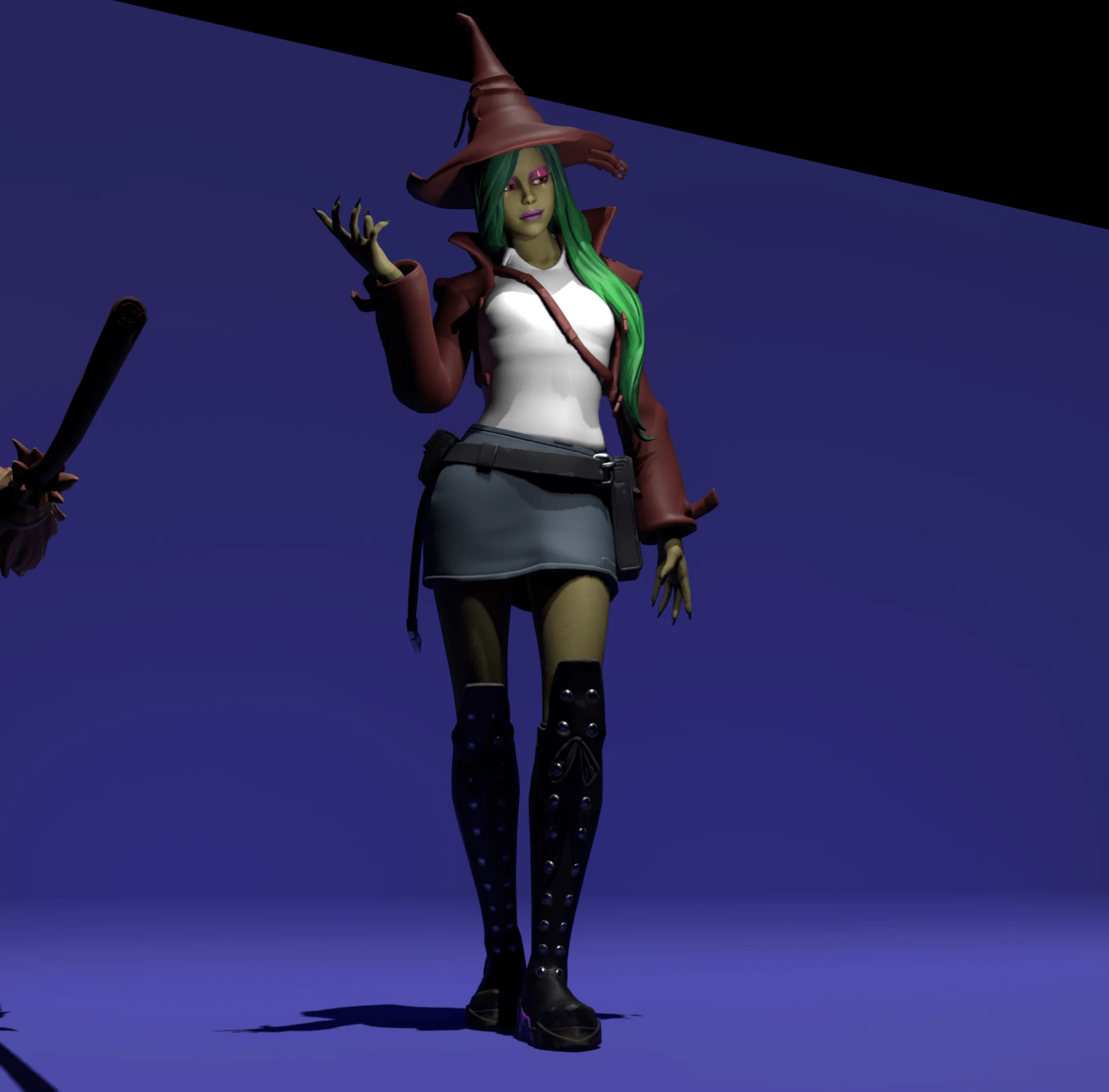 Cartoon Witch Figure 3d model