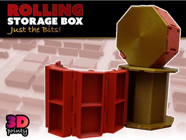 Rolling Storage Box - Just the Bits 3d model