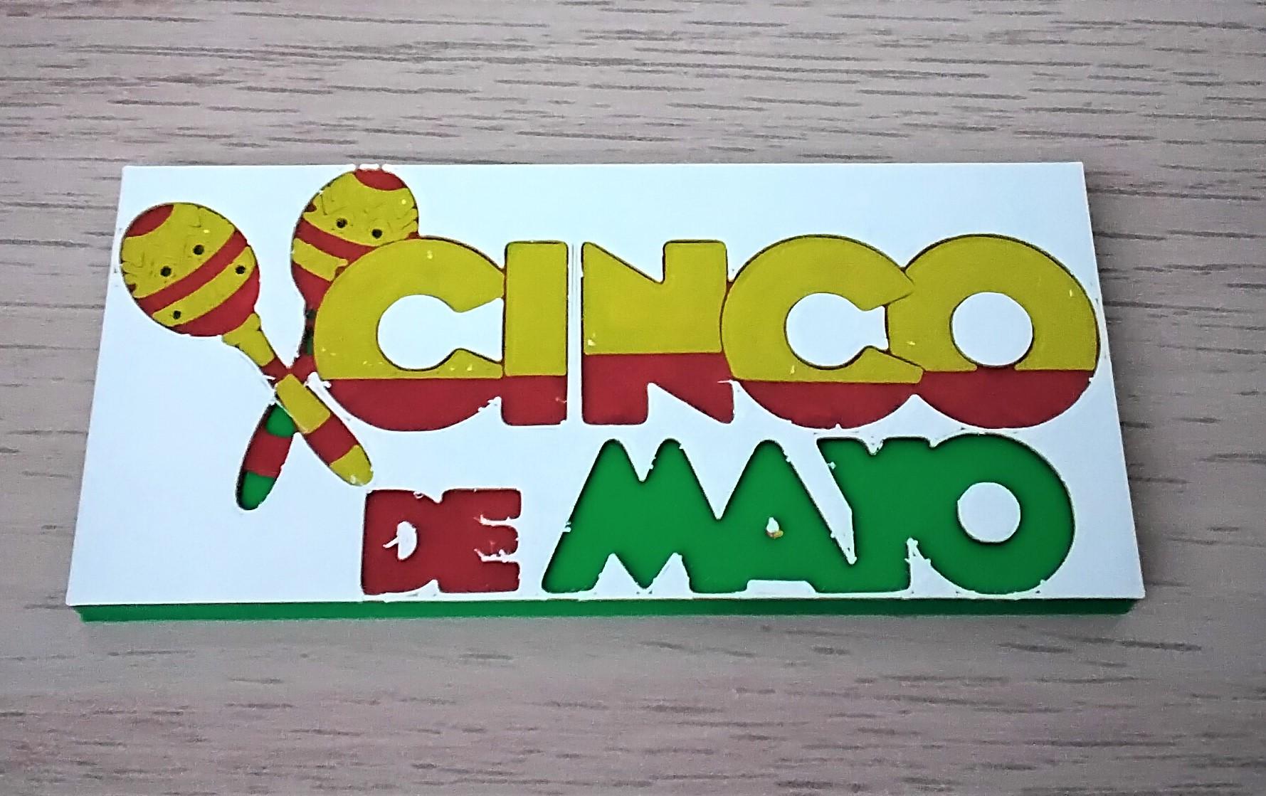 Cinco De Mayo coaster or plaque 3d model