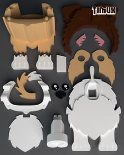 SHELTIE GLASSES HOLDER 3d model