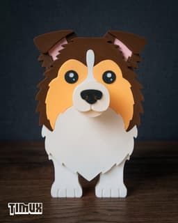 SHELTIE GLASSES HOLDER 3d model