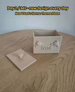 New Year 2026 Storage Box – Horse Year 3D Printable Keepsake Container 3d model