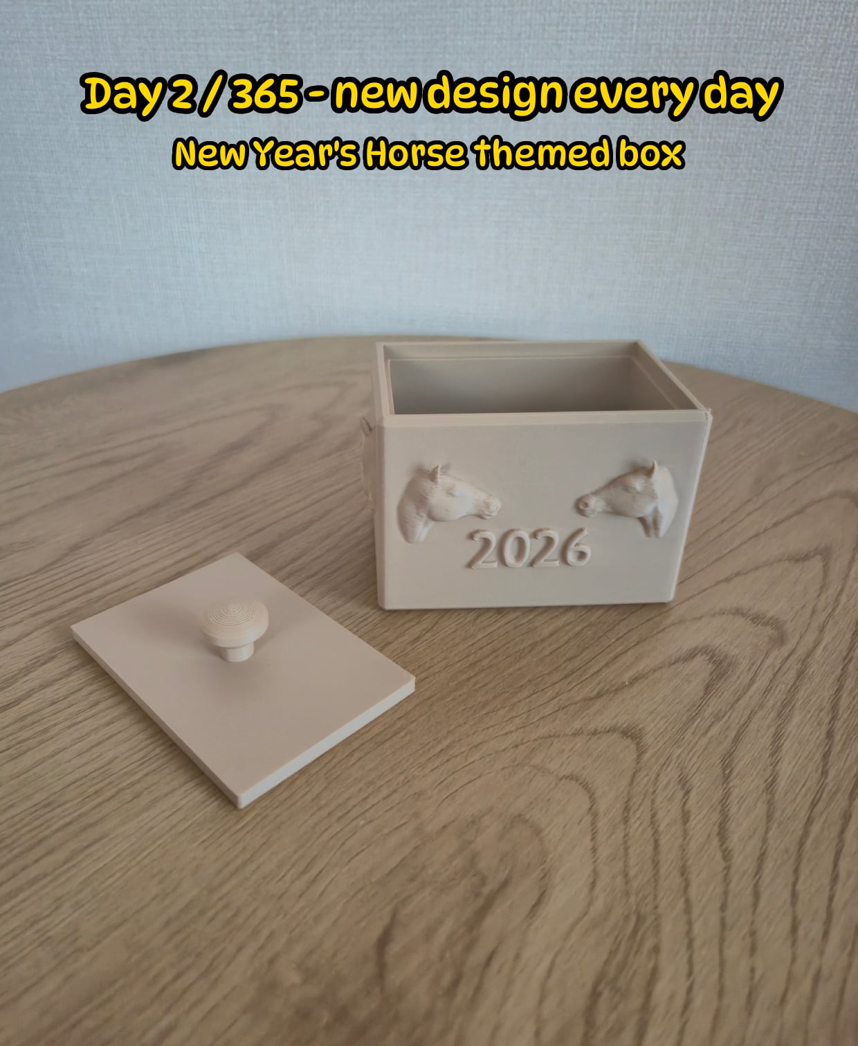 New Year 2026 Storage Box – Horse Year 3D Printable Keepsake Container 3d model