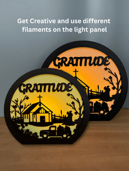 Thanksgiving Lamp Thanksgiving Home Decor Gratitude Tea Light Holder Candle Holder 3d model