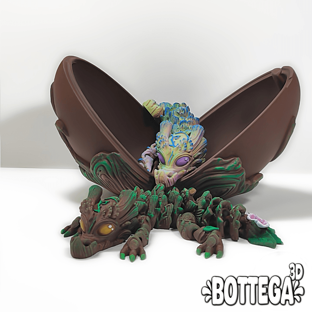 Mogan, the wood baby dragon and Egg 3d model